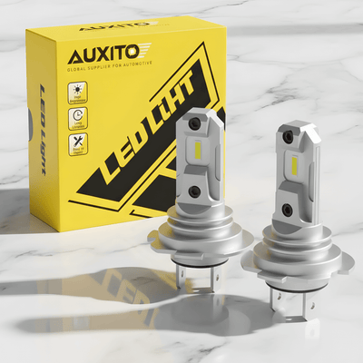 HaloLux – H7 LED Strålkastarlampor med CSP-Chip, Canbus, 6500K Kallvitt Ljus och Fläktfri Mini Design för Bilar